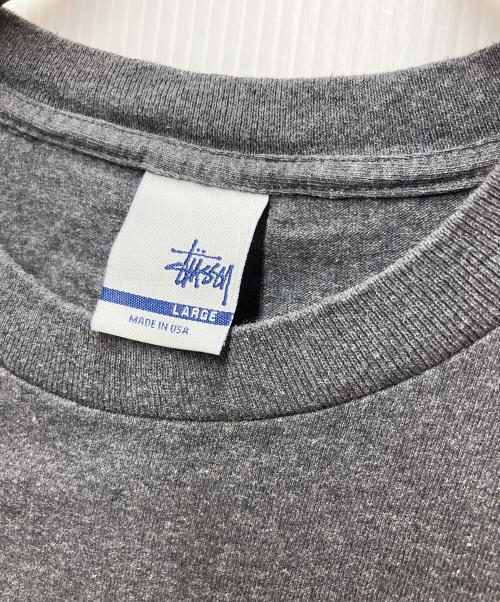 stussy（ステューシー）stussy (ステューシー) プリントTシャツ グレー サイズ:LARGEの古着・服飾アイテム