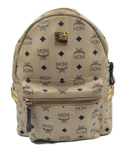 MCM（エムシーエム）MCM (エムシーエム) サイドスタッズリュック ベージュの古着・服飾アイテム