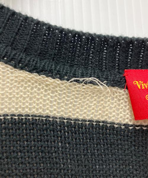 Vivienne Westwood RED LABEL（ヴィヴィアンウエストウッドレッドレーベル）Vivienne Westwood RED LABEL (ヴィヴィアンウエストウッドレッドレーベル) オーブプリントロングカーディガン アイボリー×ブラック サイズ:2の古着・服飾アイテム