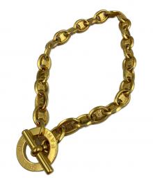 CELINE（セリーヌ）の古着「マカダムロングチェーンブレスレット」｜ゴールドカラー