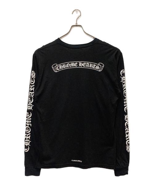 CHROME HEARTS（クロムハーツ）CHROME HEARTS (クロムハーツ) Back Scroll Label Logo Long Sleeve Tee ブラック サイズ:SIZE XLの古着・服飾アイテム