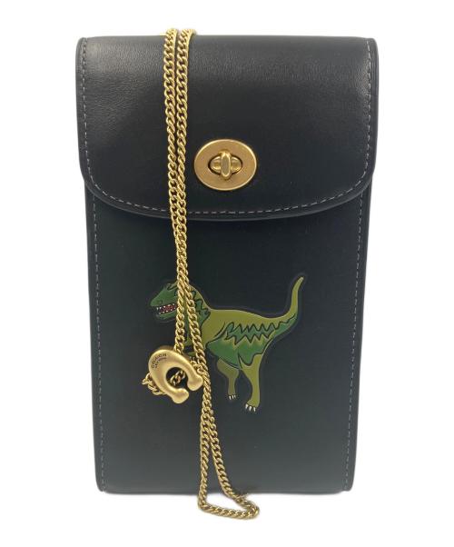 COACH（コーチ）COACH (コーチ) ターンロック フォーン クロスボディ・レキシー プリント ブラックの古着・服飾アイテム