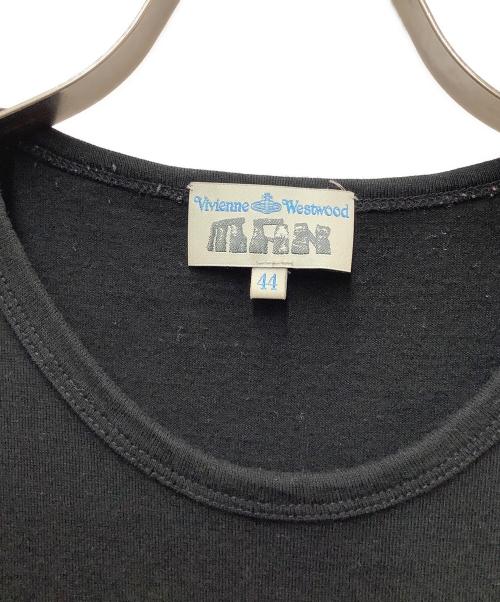 Vivienne Westwood man（ヴィヴィアン ウェストウッド マン）Vivienne Westwood man (ヴィヴィアン ウェストウッド マン) ロゴプリントTシャツ ブラック サイズ:44の古着・服飾アイテム