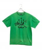 stussyステューシー）の古着「半袖カットソー」｜グリーン
