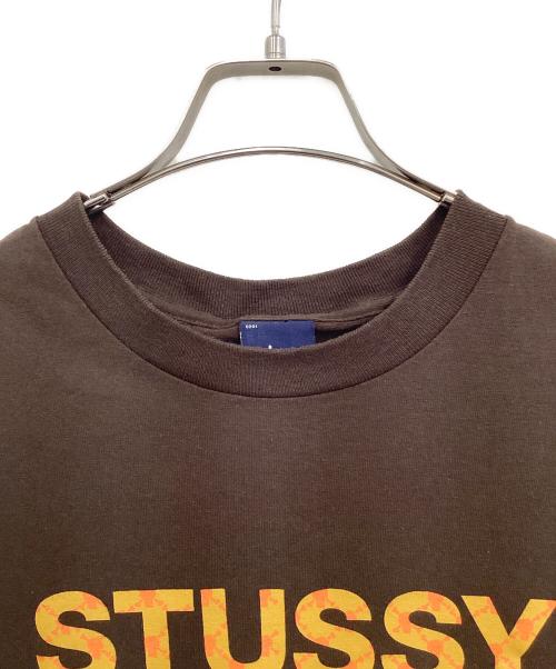 stussy（ステューシー）stussy (ステューシー) 半袖カットソー ブラウン サイズ:Lの古着・服飾アイテム