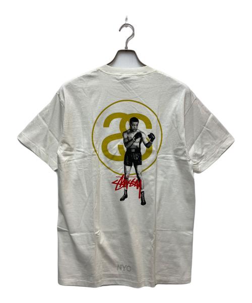 stussy（ステューシー）stussy (ステューシー) プリントTシャツ ホワイト サイズ:LARGEの古着・服飾アイテム