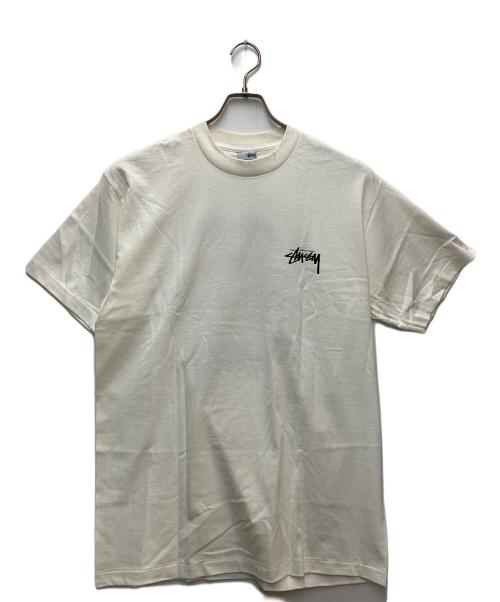 stussy（ステューシー）stussy (ステューシー) プリントTシャツ ホワイト サイズ:Lの古着・服飾アイテム