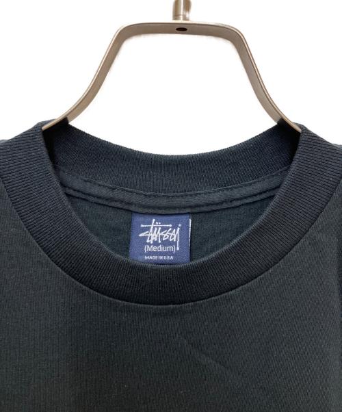 stussy（ステューシー）stussy (ステューシー) プリントTシャツ ブラック×グリーン サイズ:Mediumの古着・服飾アイテム