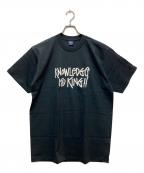 stussyステューシー）の古着「プリントTシャツ」｜ブラック×ホワイト