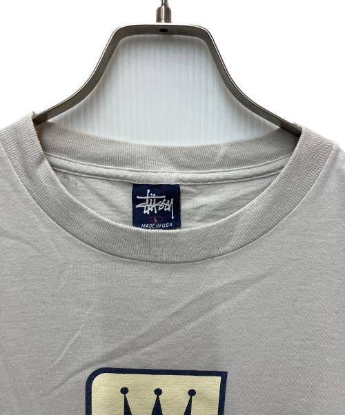 stussy（ステューシー）stussy (ステューシー) プリントTシャツ グレー サイズ:Lの古着・服飾アイテム