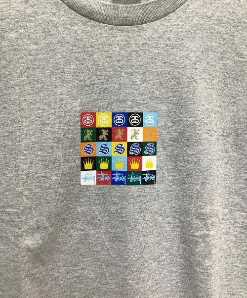 stussy（ステューシー）stussy (ステューシー) 半袖カットソー グレー サイズ:SIZE Lの古着・服飾アイテム