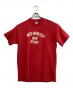 stussyステューシー）の古着「半袖カットソー」｜レッド