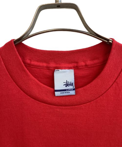 stussy（ステューシー）stussy (ステューシー) 半袖カットソー レッド サイズ:SIZE Lの古着・服飾アイテム