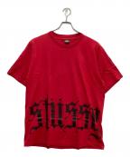 stussyステューシー）の古着「半袖カットソー」｜レッド
