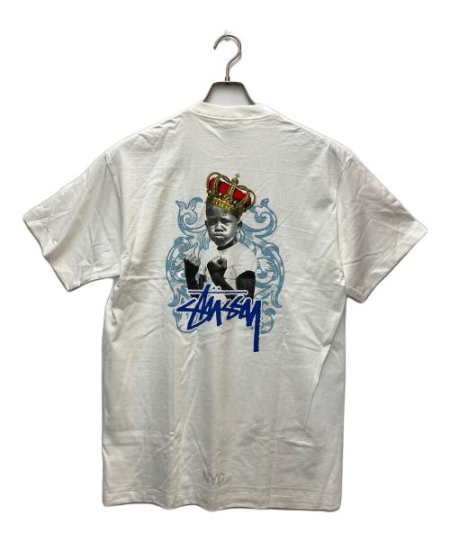 stussy（ステューシー）stussy (ステューシー) プリントTシャツ ホワイト サイズ:Lの古着・服飾アイテム