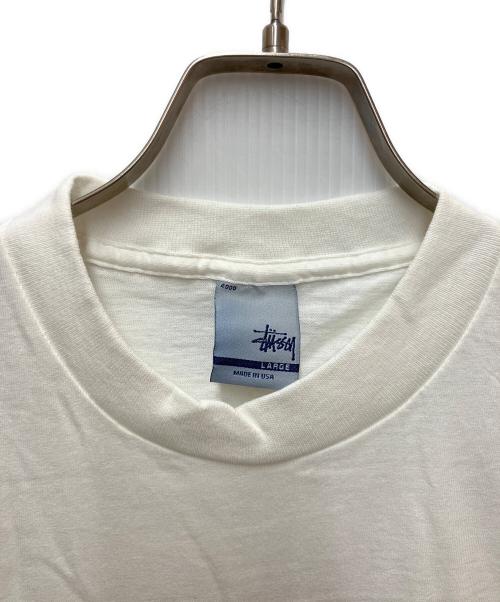 stussy（ステューシー）stussy (ステューシー) プリントTシャツ ホワイト サイズ:Lの古着・服飾アイテム