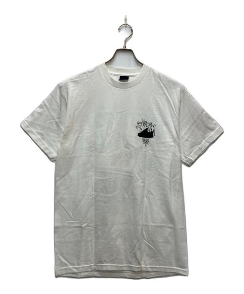 stussy（ステューシー）stussy (ステューシー) プリントTシャツ ホワイト サイズ:Lの古着・服飾アイテム