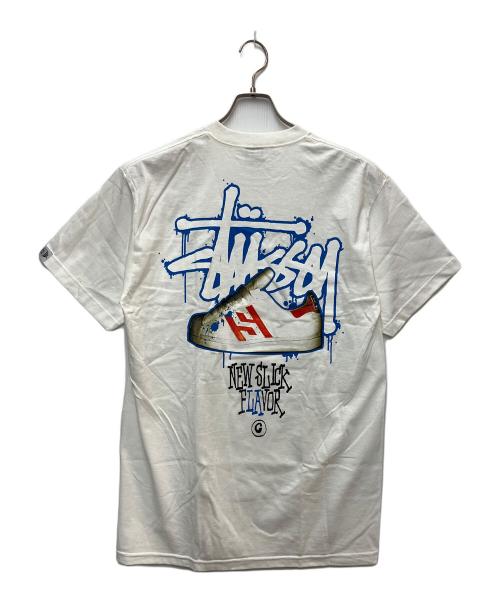 stussy（ステューシー）stussy (ステューシー) プリントTシャツ ホワイト サイズ:Lの古着・服飾アイテム