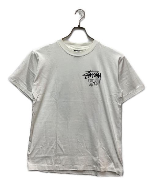 stussy（ステューシー）stussy (ステューシー) 半袖カットソー ホワイト サイズ:SIZE Lの古着・服飾アイテム