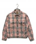 BURBERRY×SUPREMEバーバリー×シュプリーム）の古着「DENIM TRUCKER JACKET」｜ピンク