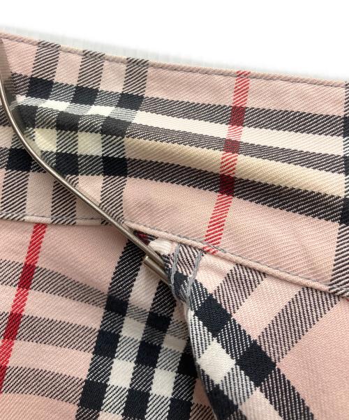 BURBERRY（バーバリー）BURBERRY (バーバリー) SUPREME (シュプリーム) DENIM TRUCKER JACKET ピンク サイズ:Mの古着・服飾アイテム