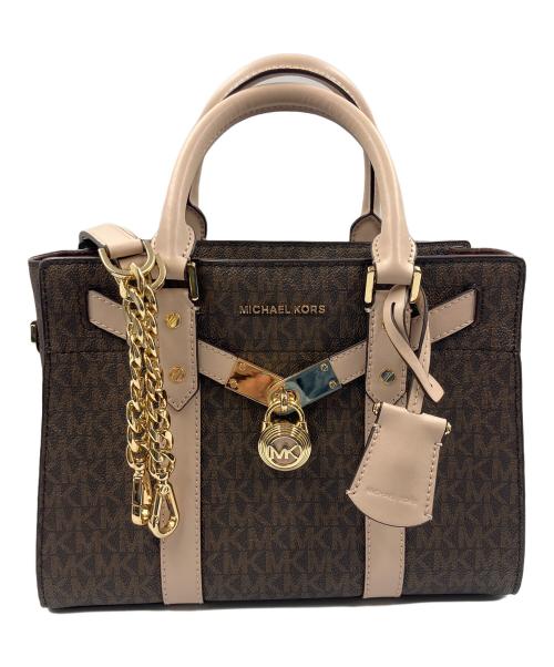 MICHAEL KORS（マイケルコース）MICHAEL KORS (マイケルコース) 2WAYショルダーバッグ ヌーボー ハミルトン スモール サッチェル ブラウンの古着・服飾アイテム