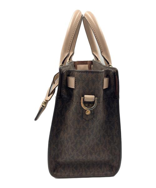 MICHAEL KORS（マイケルコース）MICHAEL KORS (マイケルコース) 2WAYショルダーバッグ ヌーボー ハミルトン スモール サッチェル ブラウンの古着・服飾アイテム