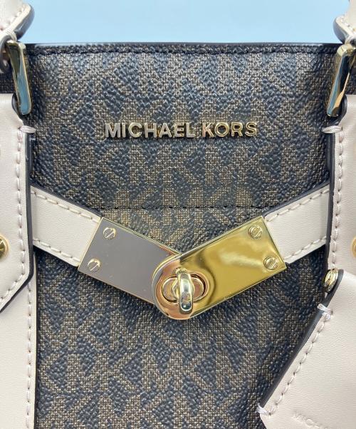 MICHAEL KORS（マイケルコース）MICHAEL KORS (マイケルコース) 2WAYショルダーバッグ ヌーボー ハミルトン スモール サッチェル ブラウンの古着・服飾アイテム