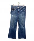 TRUE RELIGIONトゥルー レリジョン）の古着「フレアデニムパンツ JOEY」｜インディゴ