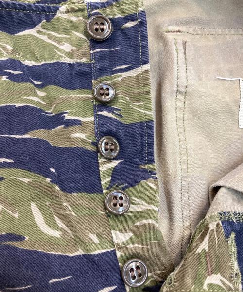 CIVILIAN CREW（シビリアンクルー）CIVILIAN CREW (シビリアンクルー) カーゴパンツ ネイビー×グリーン サイズ:SIZE 86cm (W34)の古着・服飾アイテム