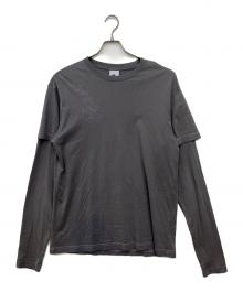 san san gear（サンサンギア）の古着「フェイクレイヤードカットソー」｜グレー