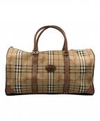 Burberry'sバーバリーズ）の古着「ノバチェックボストンバッグ」｜ベージュ×ブラウン