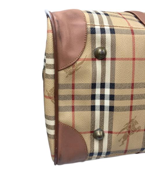 Burberry's（バーバリーズ）Burberry's (バーバリーズ) ノバチェックボストンバッグ ベージュ×ブラウンの古着・服飾アイテム