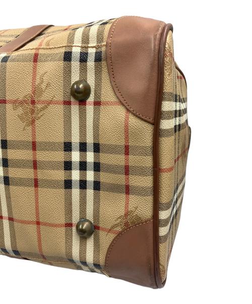 Burberry's（バーバリーズ）Burberry's (バーバリーズ) ノバチェックボストンバッグ ベージュ×ブラウンの古着・服飾アイテム