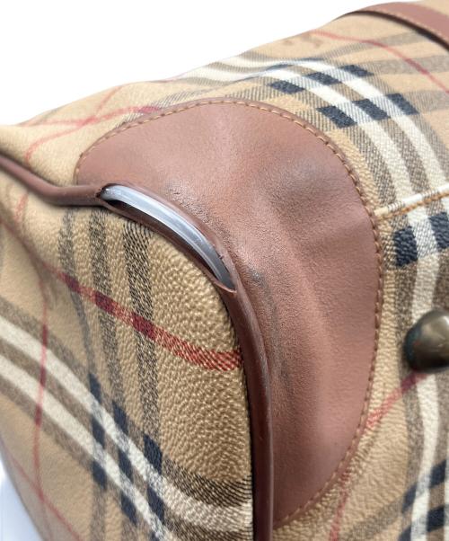 Burberry's（バーバリーズ）Burberry's (バーバリーズ) ノバチェックボストンバッグ ベージュ×ブラウンの古着・服飾アイテム