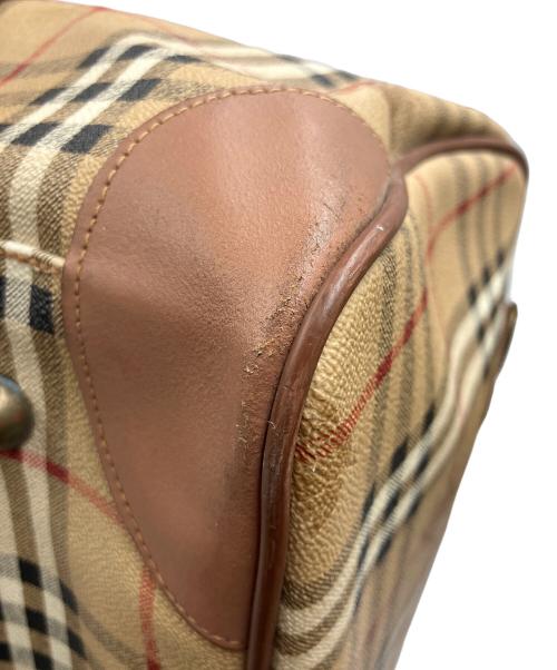 Burberry's（バーバリーズ）Burberry's (バーバリーズ) ノバチェックボストンバッグ ベージュ×ブラウンの古着・服飾アイテム