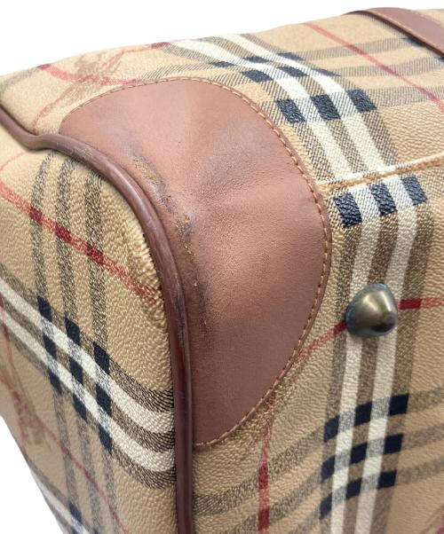 Burberry's（バーバリーズ）Burberry's (バーバリーズ) ノバチェックボストンバッグ ベージュ×ブラウンの古着・服飾アイテム