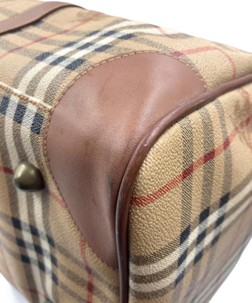 Burberry's（バーバリーズ）Burberry's (バーバリーズ) ノバチェックボストンバッグ ベージュ×ブラウンの古着・服飾アイテム