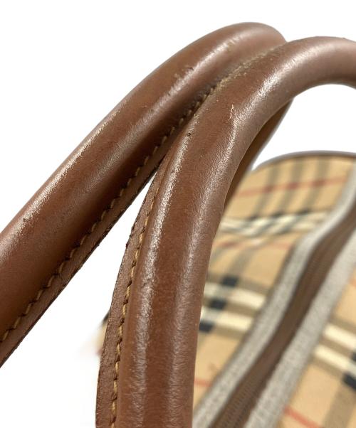 Burberry's（バーバリーズ）Burberry's (バーバリーズ) ノバチェックボストンバッグ ベージュ×ブラウンの古着・服飾アイテム