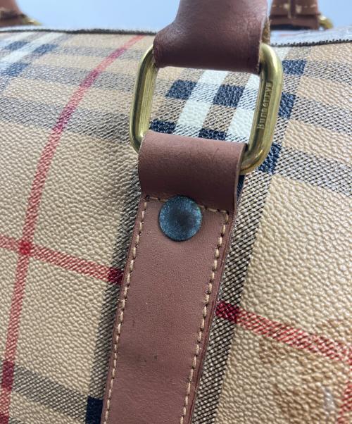 Burberry's（バーバリーズ）Burberry's (バーバリーズ) ノバチェックボストンバッグ ベージュ×ブラウンの古着・服飾アイテム
