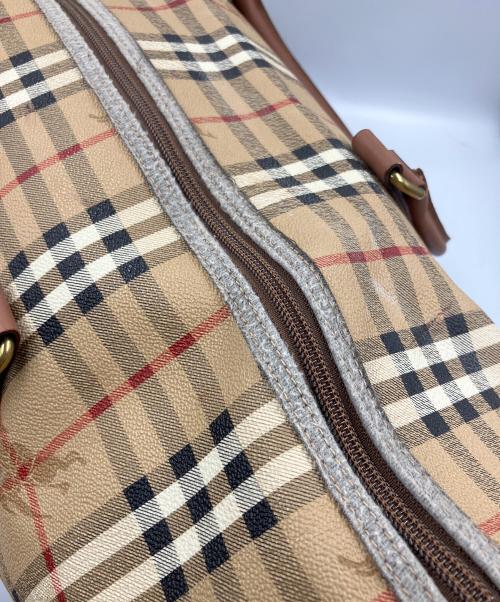 Burberry's（バーバリーズ）Burberry's (バーバリーズ) ノバチェックボストンバッグ ベージュ×ブラウンの古着・服飾アイテム