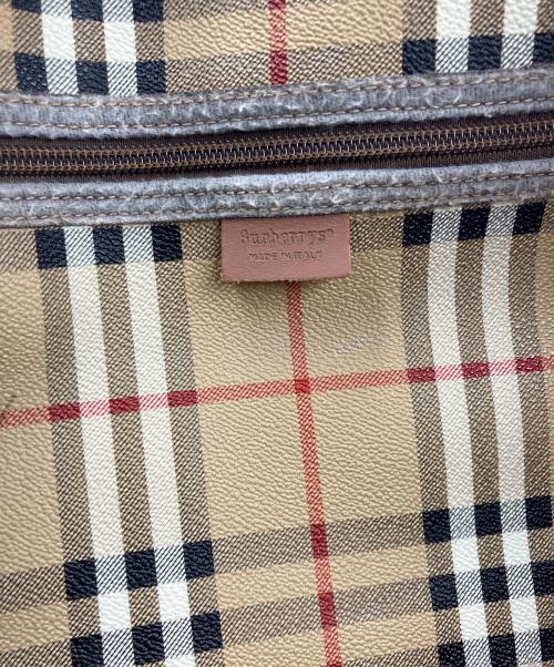 Burberry's（バーバリーズ）Burberry's (バーバリーズ) ノバチェックボストンバッグ ベージュ×ブラウンの古着・服飾アイテム