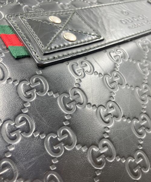 GUCCI（グッチ）GUCCI (グッチ) ショルダーバッグ グッチシマ シェリーライン ブラックの古着・服飾アイテム