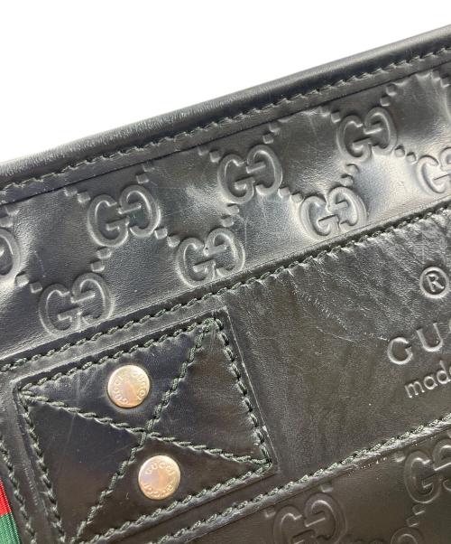 GUCCI（グッチ）GUCCI (グッチ) ショルダーバッグ グッチシマ シェリーライン ブラックの古着・服飾アイテム