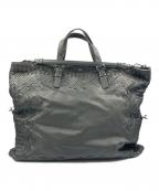 BOTTEGA VENETAボッテガベネタ）の古着「2WAYバッグ イントレチャート」｜ブラック×グリーン