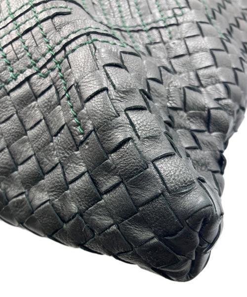 BOTTEGA VENETA（ボッテガベネタ）BOTTEGA VENETA (ボッテガベネタ) 2WAYバッグ イントレチャート ブラック×グリーンの古着・服飾アイテム