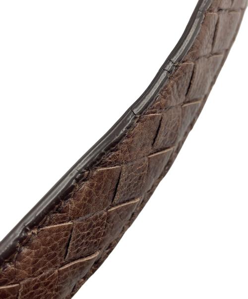 BOTTEGA VENETA（ボッテガベネタ）BOTTEGA VENETA (ボッテガベネタ) イントレチャートレザーベルト ブラウン サイズ:85・34の古着・服飾アイテム