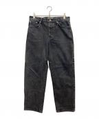 stussyステューシー）の古着「Double Dye Big OL Denim Pant」｜ブラック
