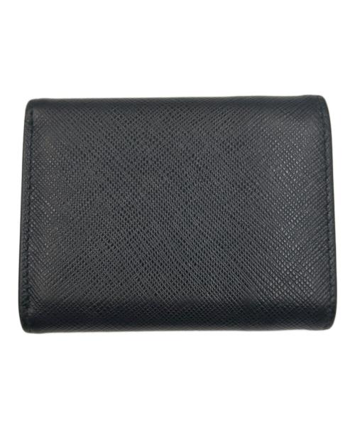 PRADA（プラダ）PRADA (プラダ) コンパクトウォレット SAFFIANO METAL ブラックの古着・服飾アイテム