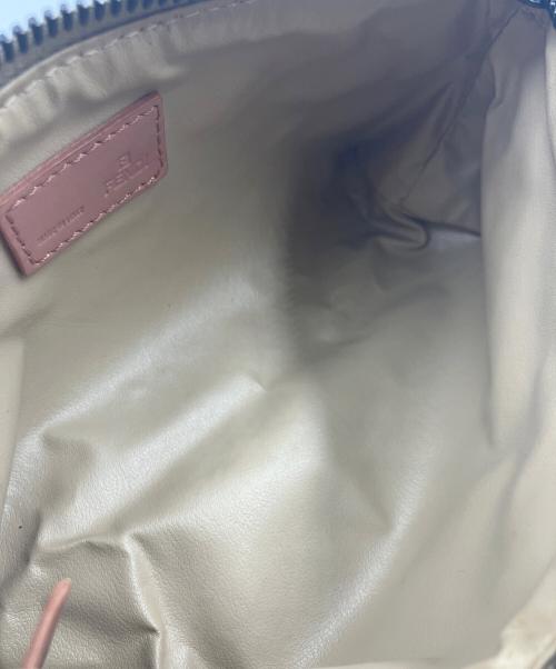 FENDI（フェンディ）FENDI (フェンディ) ズッキーノ柄コスメポーチ ベージュ×ピンクの古着・服飾アイテム